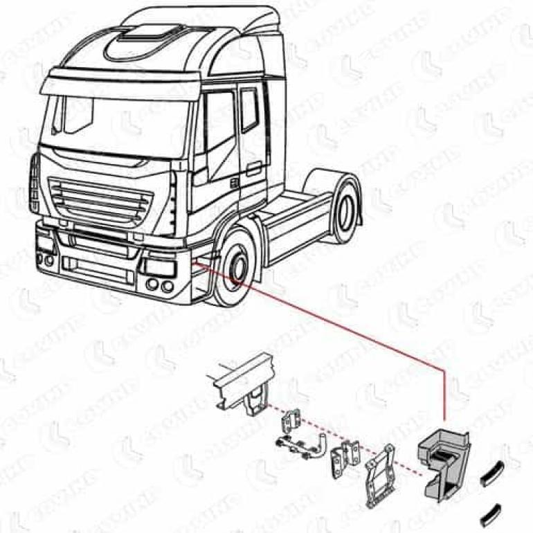 GREY LOWER STEP SURROUND PASSENGER SIDE LH