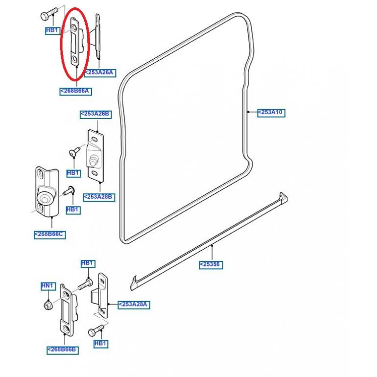 SIDE SLIDING DOOR UPPER GUIDE PLATE