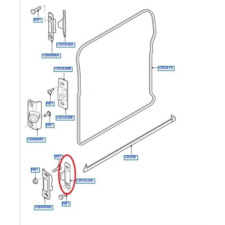 SIDE SLIDING DOOR LOWER WEDGE