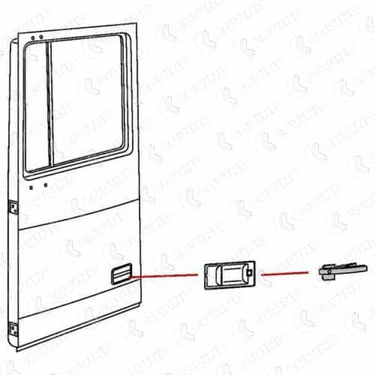 FRONT OUTER DOOR HANDLE ONLY PASSENGER SIDE LH
