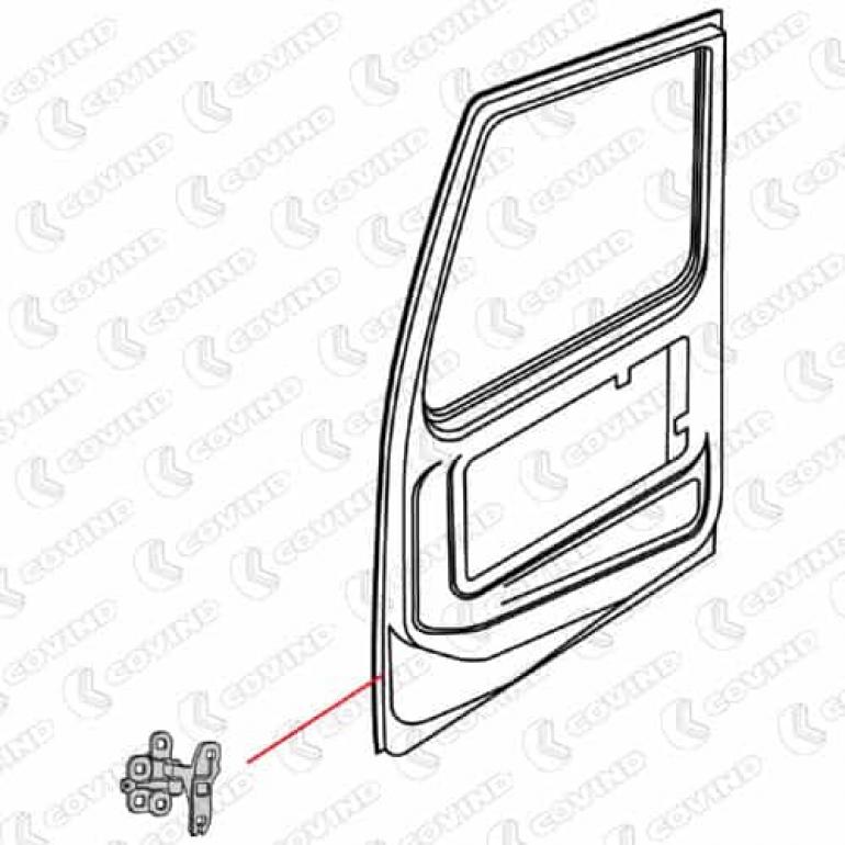 FRONT DOOR HINGE DRIVER SIDE RH