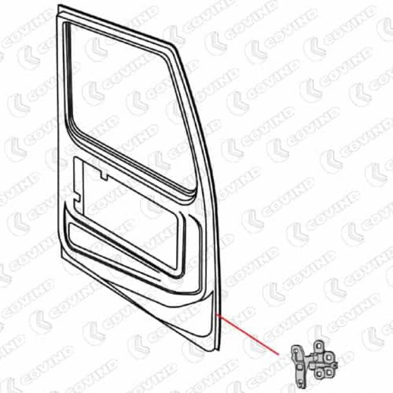 FRONT DOOR HINGE PASSENGER SIDE LH