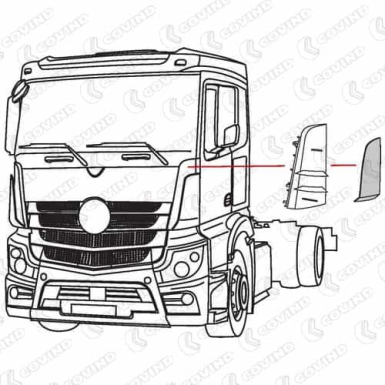 INNER CORNER PANEL DEFLECTOR PASSENGER SIDE LH