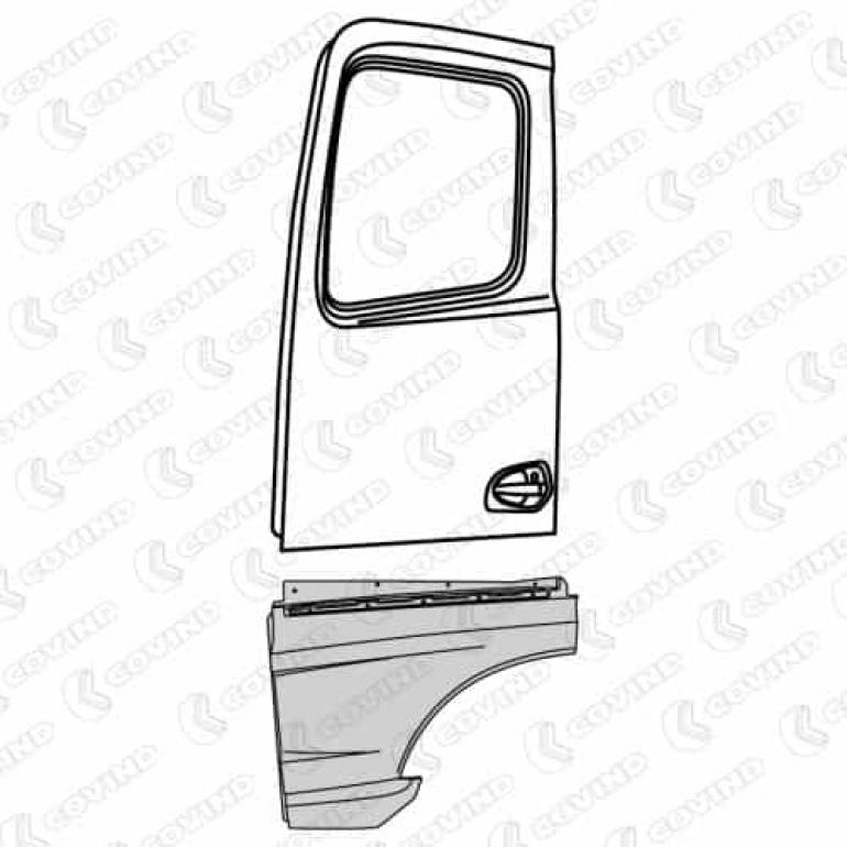 GREY DOOR EXTENSION PANEL PASSENGER SIDE LH