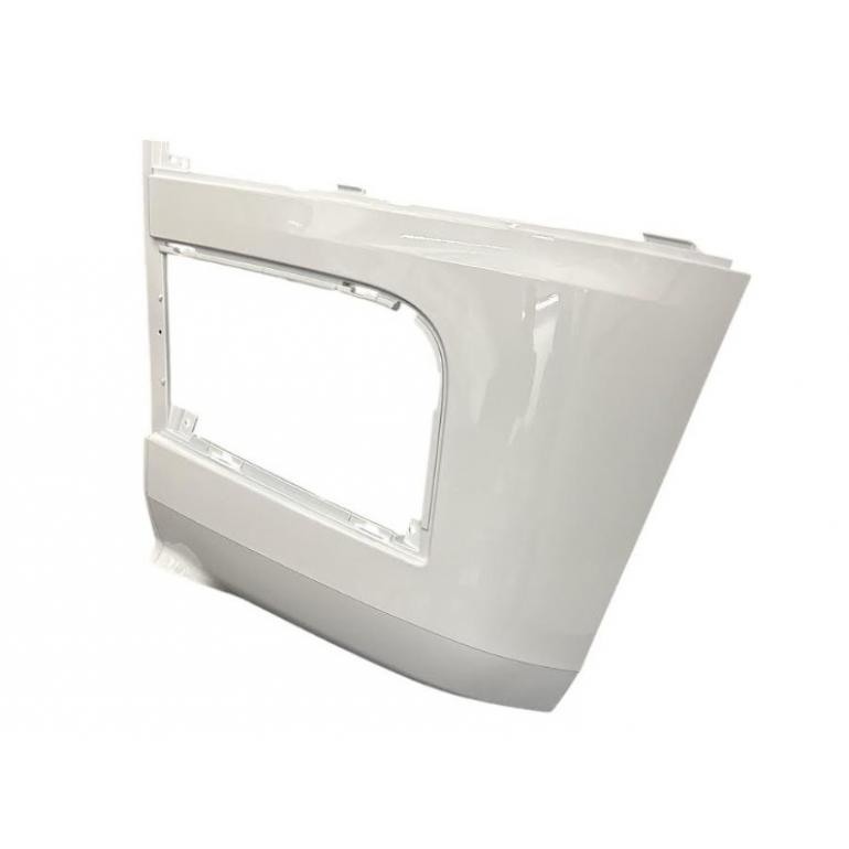PAINTED WHITE FRONT BUMPER CORNER PASSENGER SIDE LH