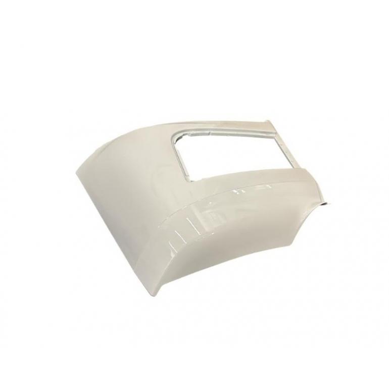PAINTED WHITE FRONT BUMPER CORNER PASSENGER SIDE LH