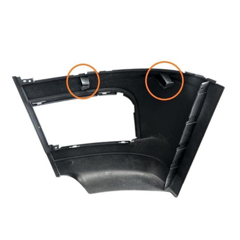 PAINTED WHITE FRONT BUMPER CORNER PASSENGER SIDE LH