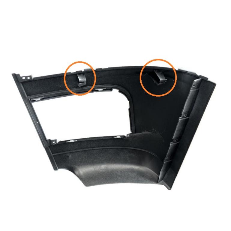 PAINTED WHITE  FRONT BUMPER CORNER DRIVER SIDE RH