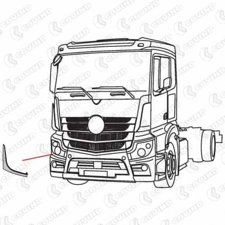 PRIMED HEADLAMP LOWER TRIM PANEL DRIVER SIDE RH