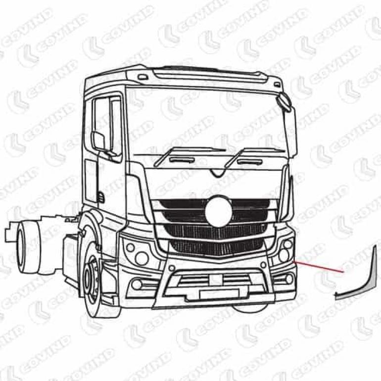PRIMED HEADLAMP LOWER TRIM PANEL PASSENGER SIDE LH