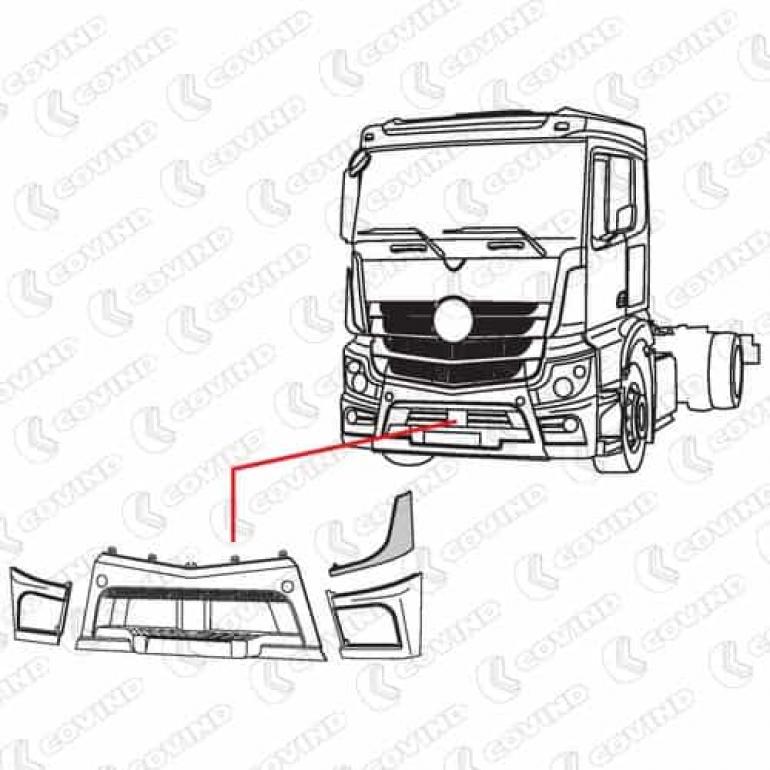 GREY HEADLAMP LOWER TRIM PANEL PASSENGER SIDE LH