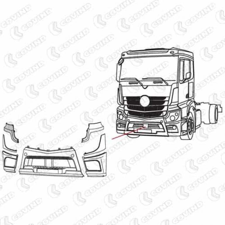 PRIMED HEADLAMP UPPER TRIM PANEL DRIVER SIDE RH