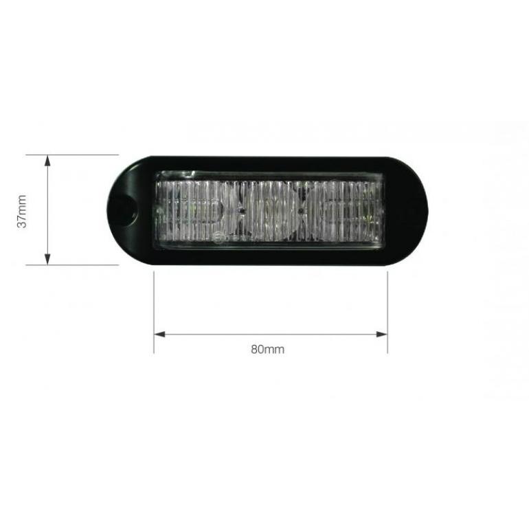 3 LED AMBER WARNING LAMP