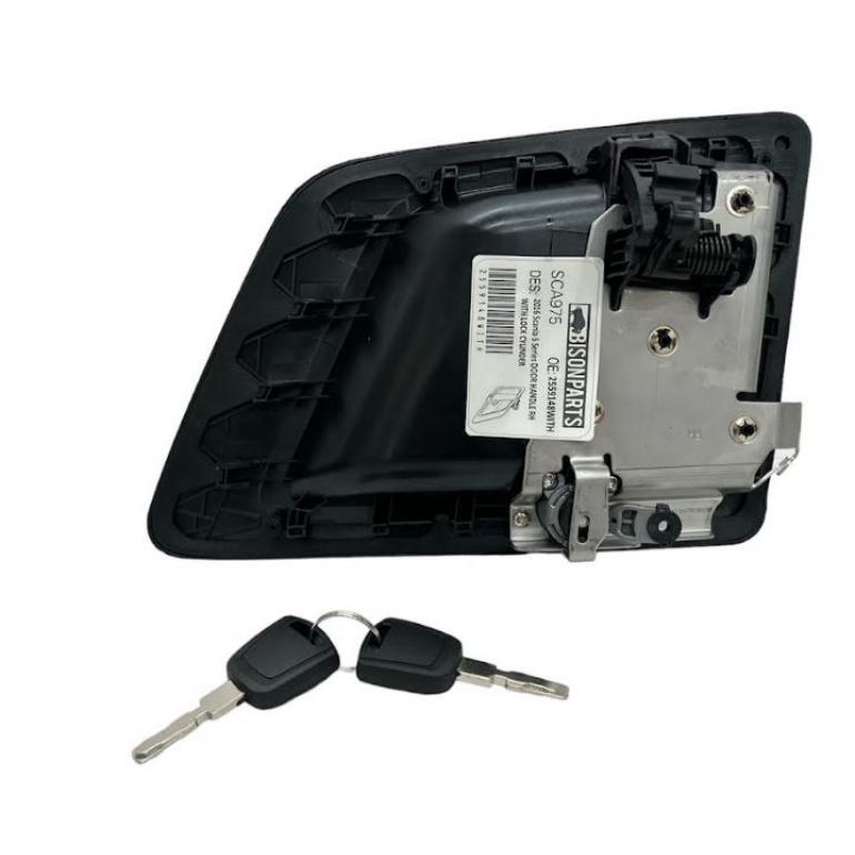 FRONT OUTER DOOR HANDLE & KEYS DRIVER SIDE RH