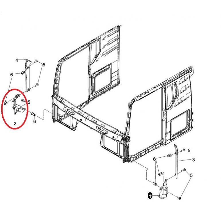FRONT PILLAR HINGE COVER DRIVER SIDE RH