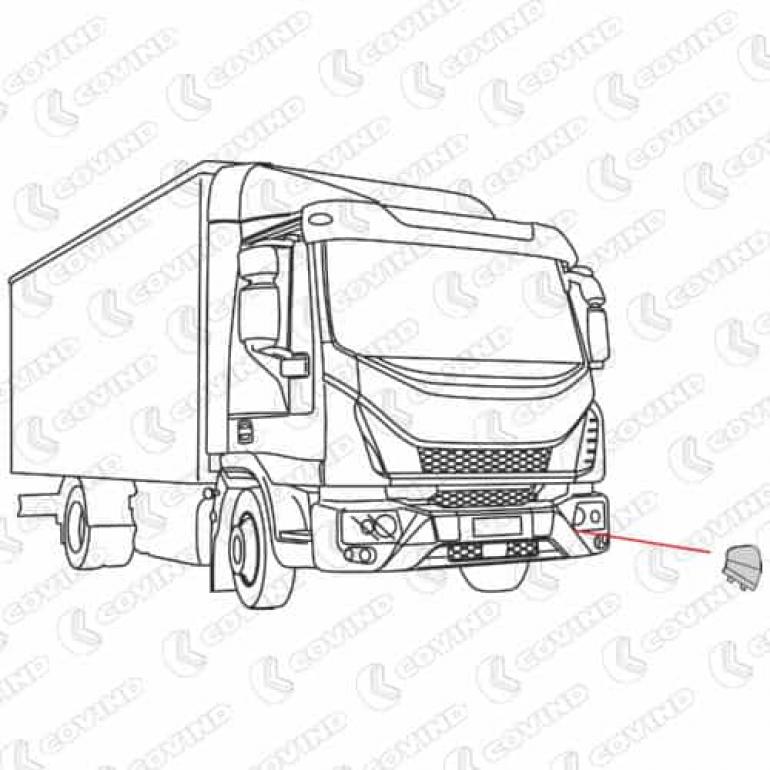 FRONT LIGHT GREY BUMPER BLANK CAP PASSENGER SIDE LH
