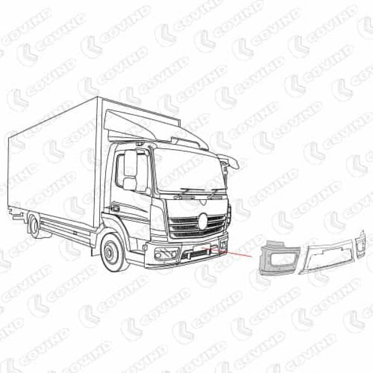 FRONT BUMPER CORNER DRIVER SIDE RH