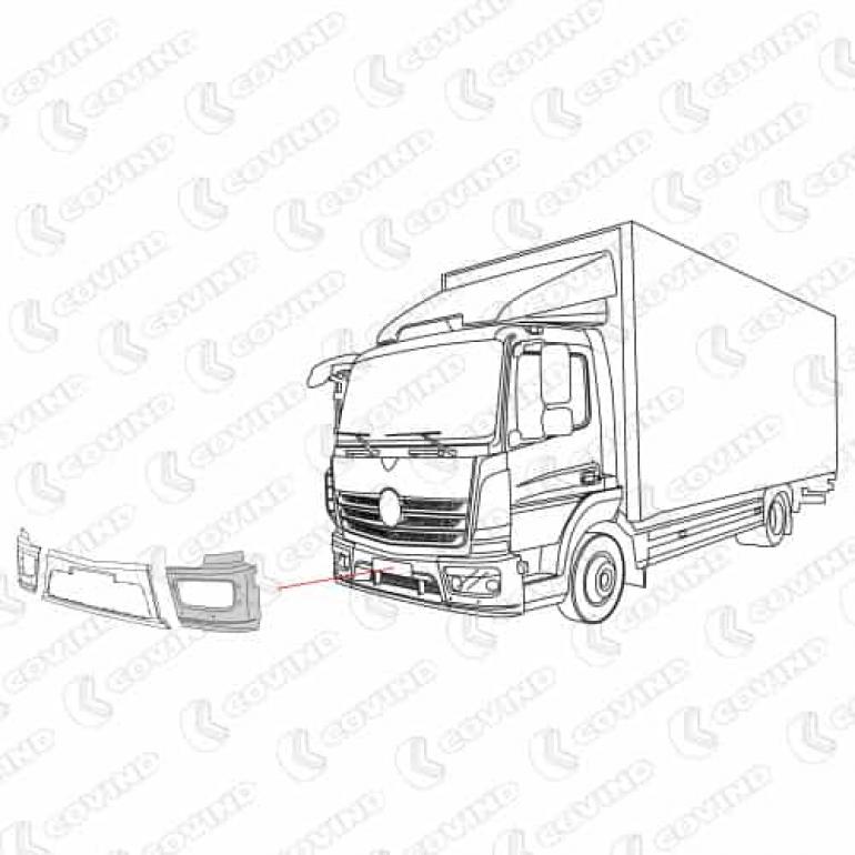 FRONT BUMPER CORNER PASSENGER SIDE LH