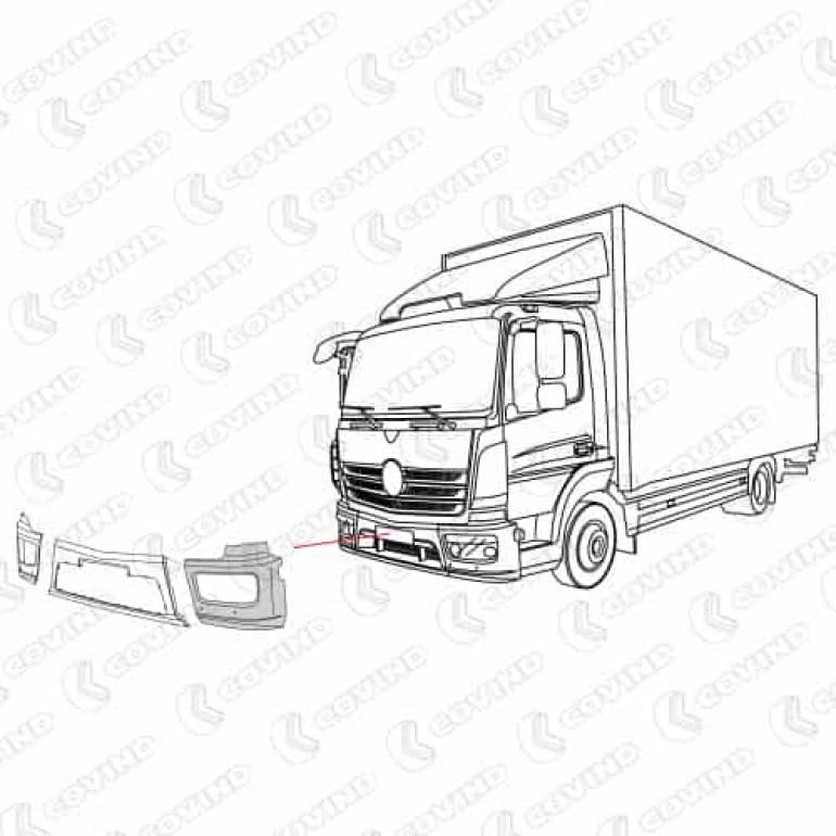 FRONT 'HIGH BUMPER CORNER PASSENGER SIDE LH