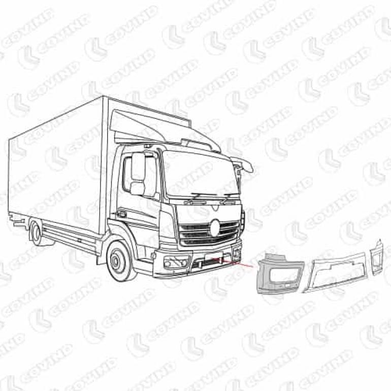 FRONT 'LOW BUMPER CORNER WITH HEADLAMP WASHER DRIVER SIDE RH
