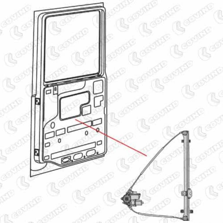 6 PIN WINDOW REGULATOR WITH MOTOR DRIVER SIDE RH