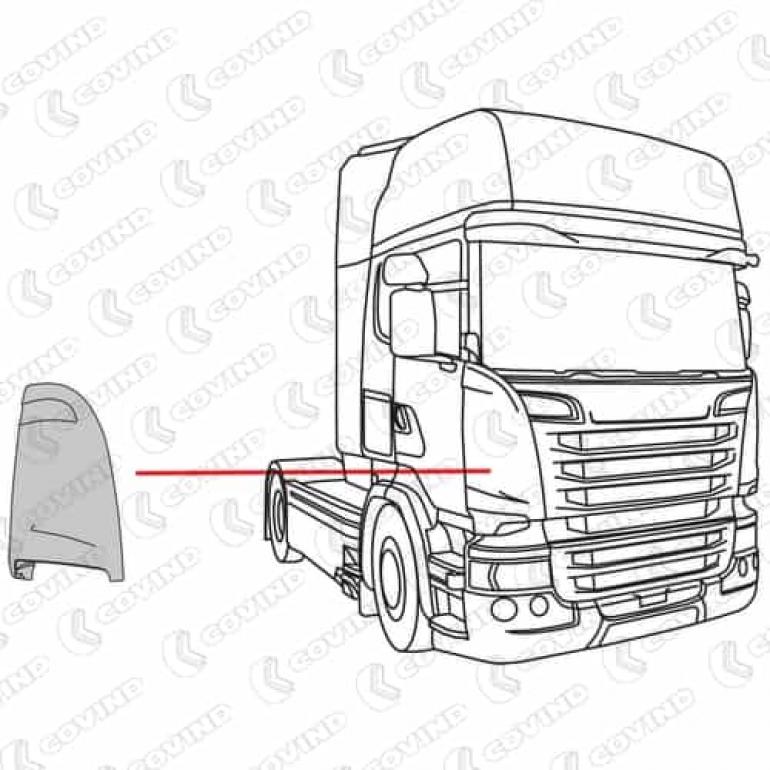 PRIMED CORNER DEFLECTOR PANEL PASSENGER SIDE LH