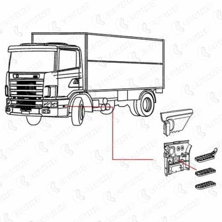 MIDDLE STEP TREAD PLATE FITS RH OR LH