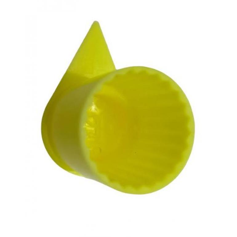 27MM SOLID YELLOW 'BARREL LONG REACH WHEEL NUT COVERS (PKT 40)