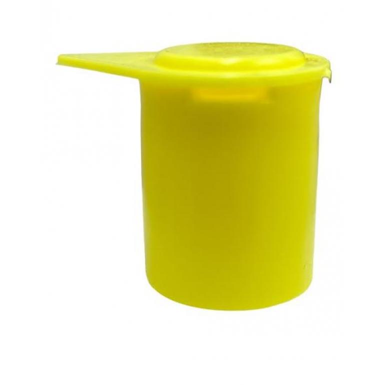27MM SOLID YELLOW 'BARREL LONG REACH WHEEL NUT COVERS (PKT 100)