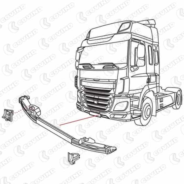 FRONT BUMPER SUPPORT BRACKET DRIVER SIDE RH