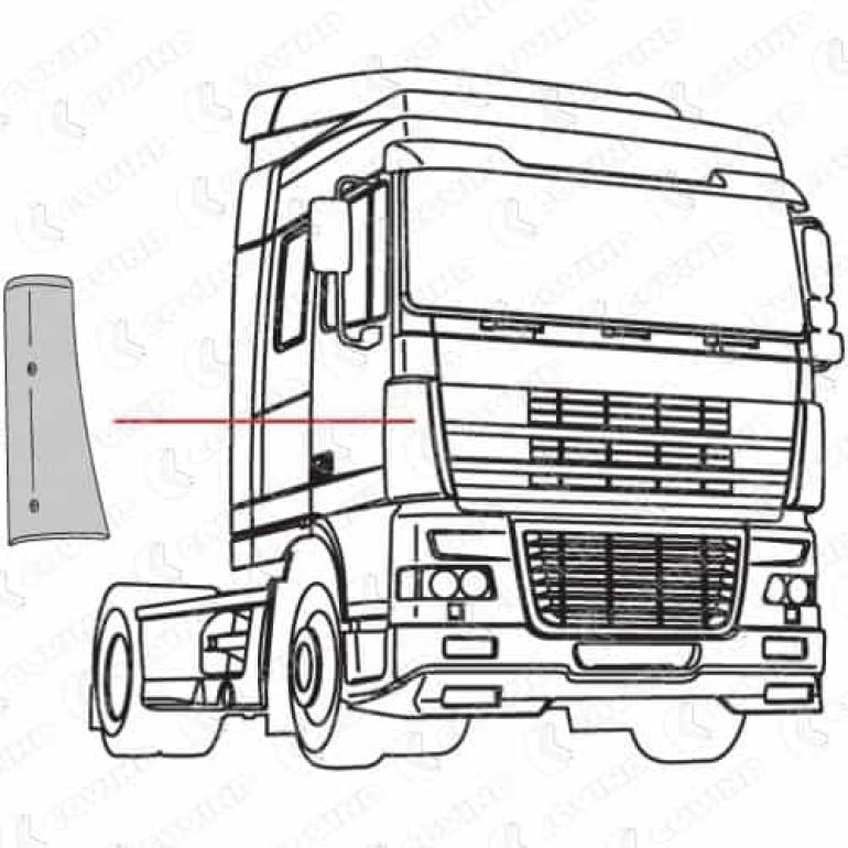 PRIMED INNER CORNER PANEL DEFLECTOR SIDE RH