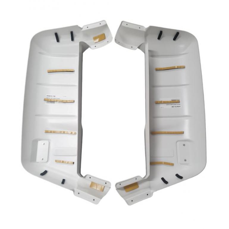 WHITE SUPER STRONG MIRROR GUARD SET RH & LH (PAIR)