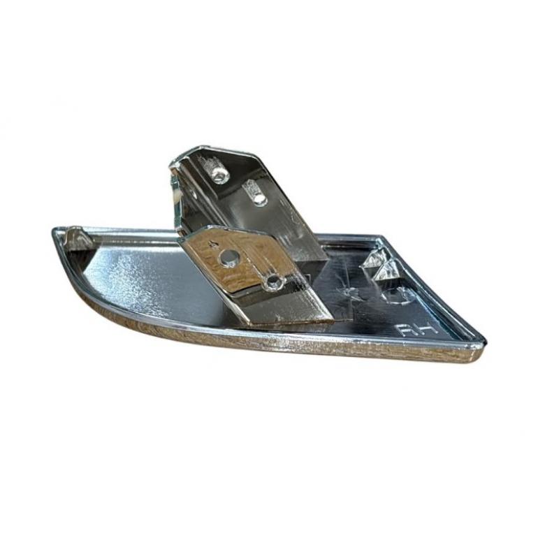 CHROME COATED BUMPER CAP WITH HEADLAMP WASH DRIVER SIDE RH