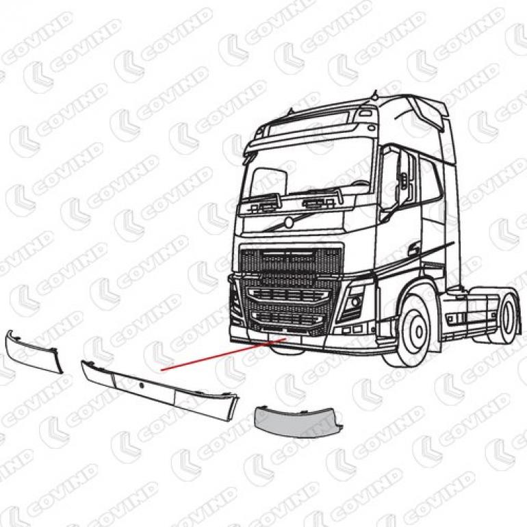 TEXTURED PLASTIC BUMPER CORNER PASSENGER SIDE LH