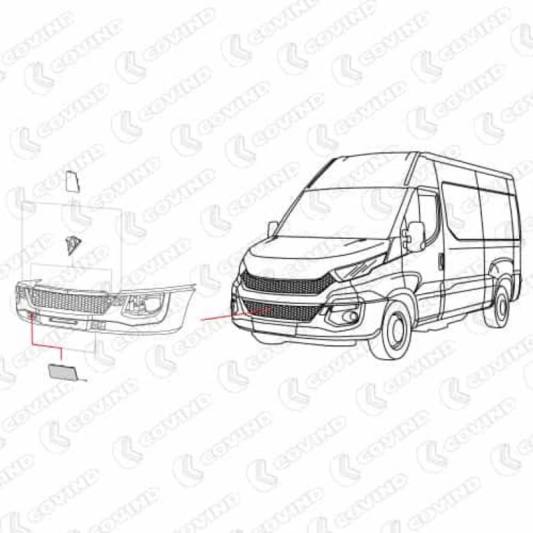 FRONT BUMPER CAP DRIVER SIDE RH