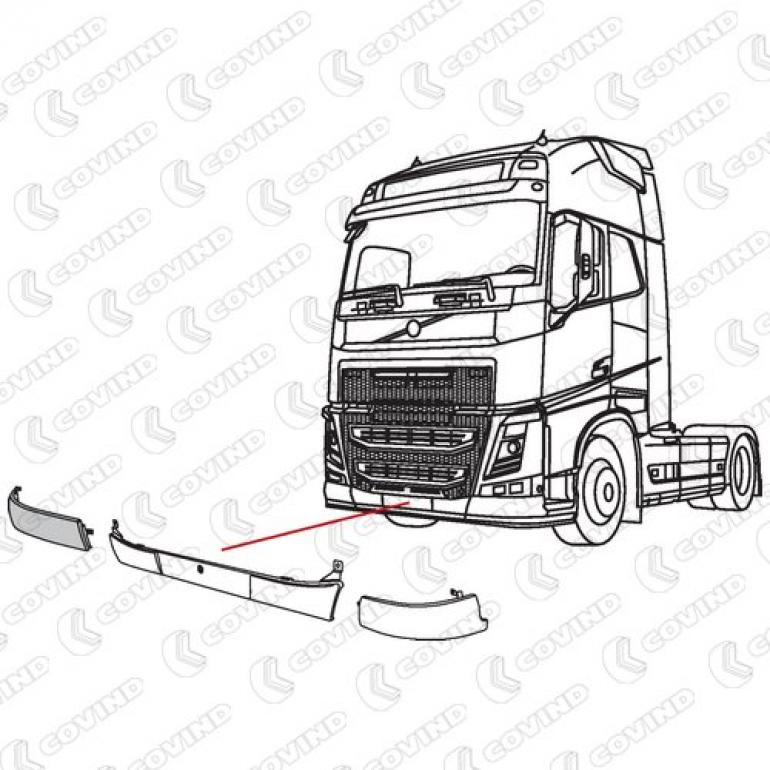 STEEL BUMPER CORNER DRIVER SIDE RH