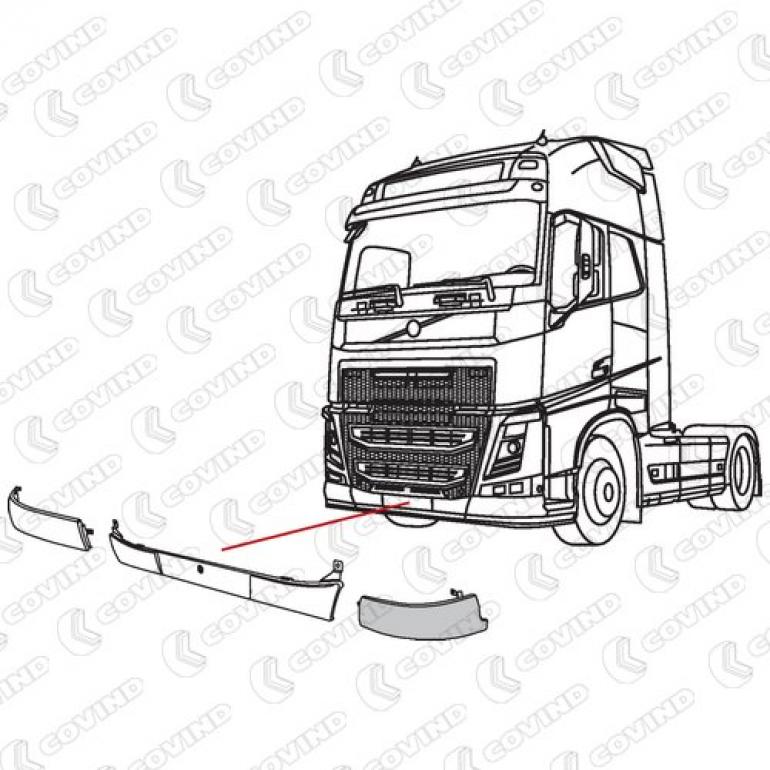 STEEL BUMPER CORNER PASSENGER SIDE LH