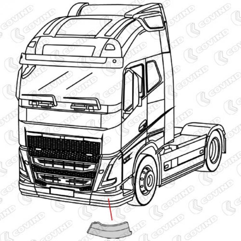 TEXTURED PLASTIC BUMPER CORNER PASSENGER SIDE LH
