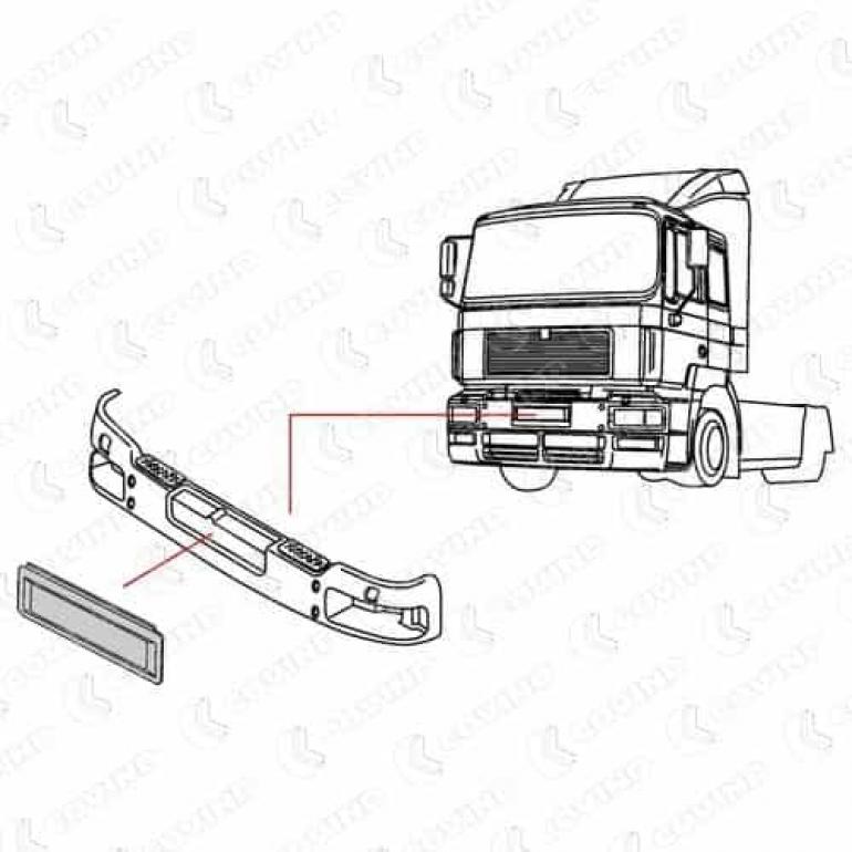 FRONT BUMPER NUMBER PLATE HOLDER