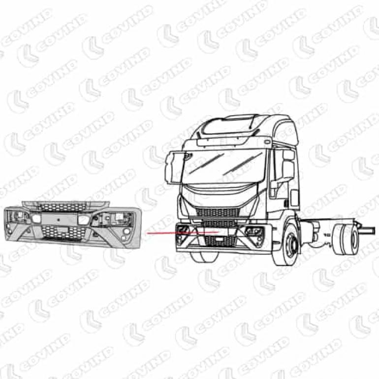 FRONT BUMPER WITH FOG LAMP HOLES