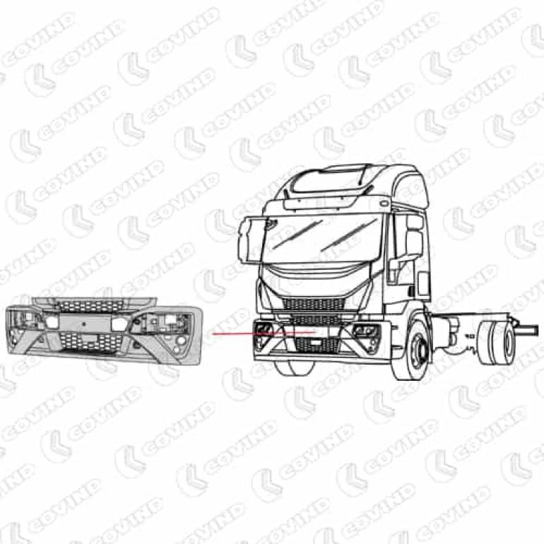 FRONT BUMPER WITH FOG LAMP & HEADLAMP WASHER HOLES