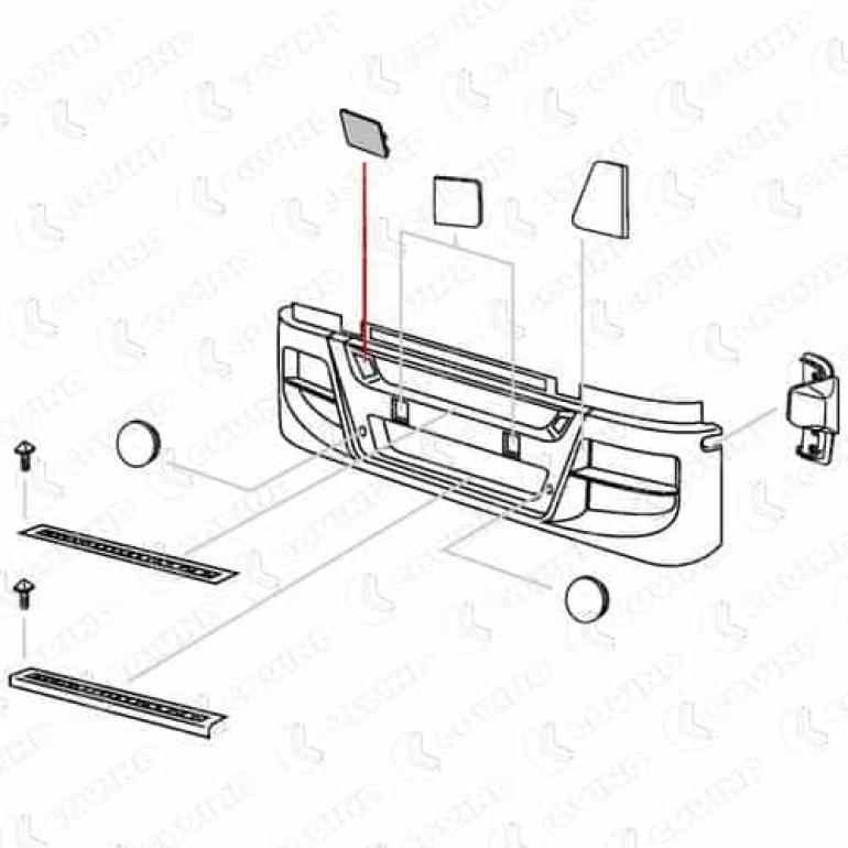PAINTABLE FRONT BUMPER UPPER BLANK DRIVER SIDE RH