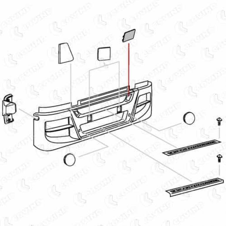 PAINTABLE FRONT BUMPER UPPER BLANK PASSENGER SIDE LH