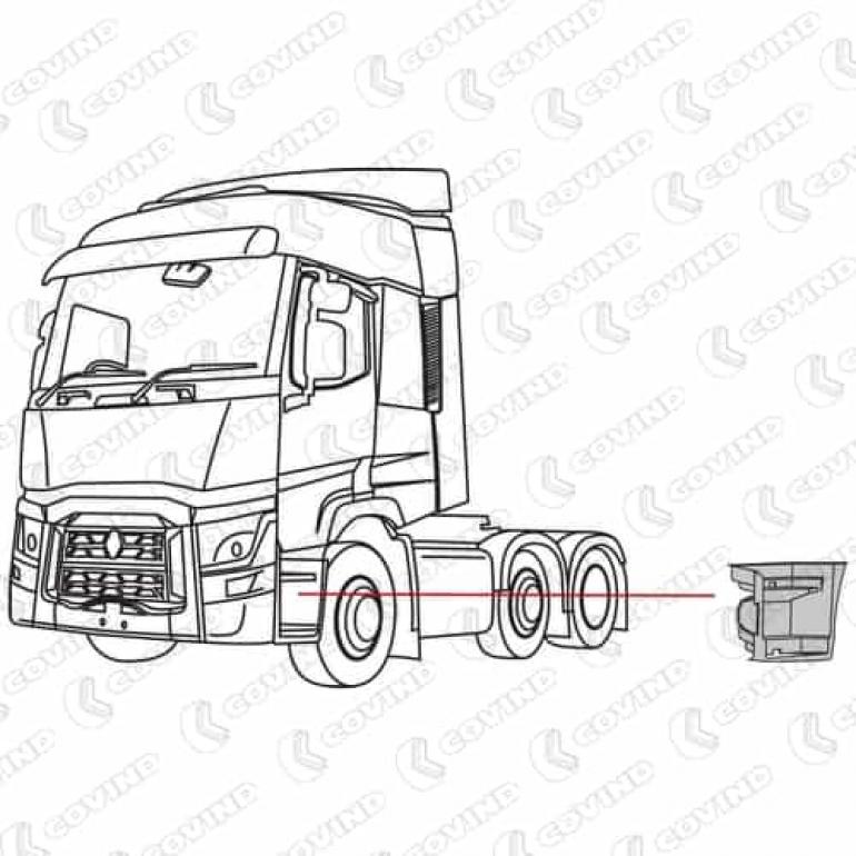 TWIN LOWER STEP SURROUND PASSENGER SIDE LH