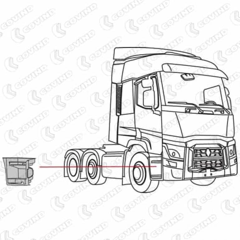 TWIN LOWER STEP SURROUND DRIVER SIDE RH