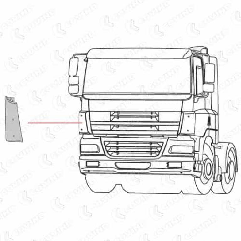 INNER CORNER DEFLECTOR PANEL DRIVER SIDE RH
