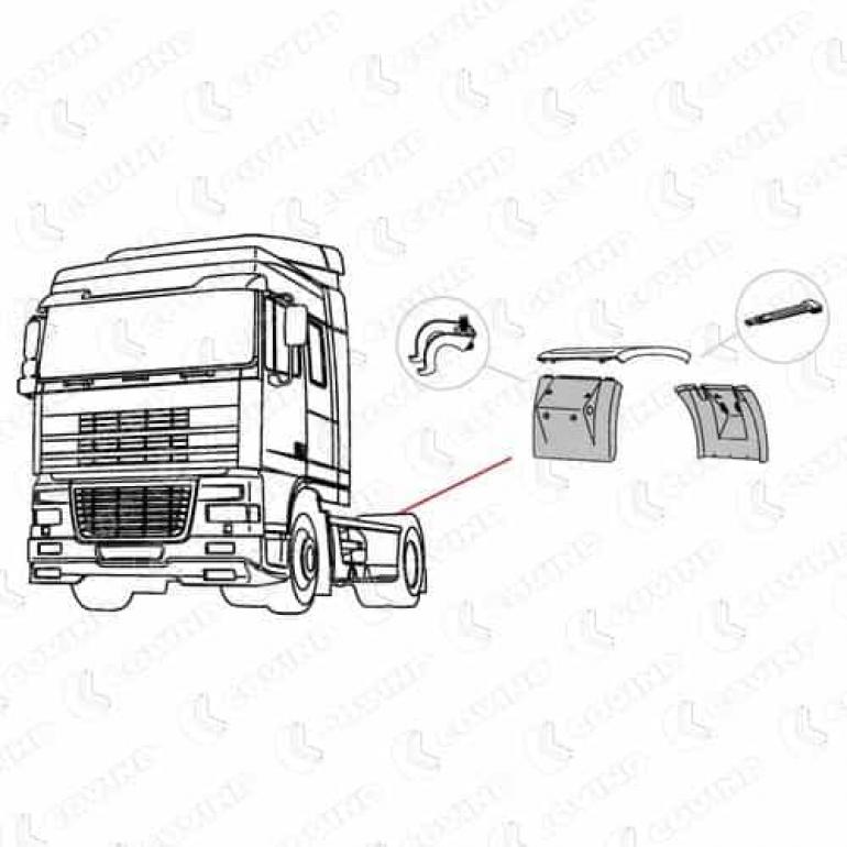 REAR AXLE DROPWING WITH BRACKETS FITS RH OR LH