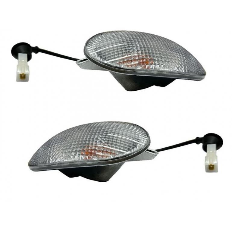 CLEAR ROOF MARKER LAMPS C/W SQUARE PLUG RH & LH