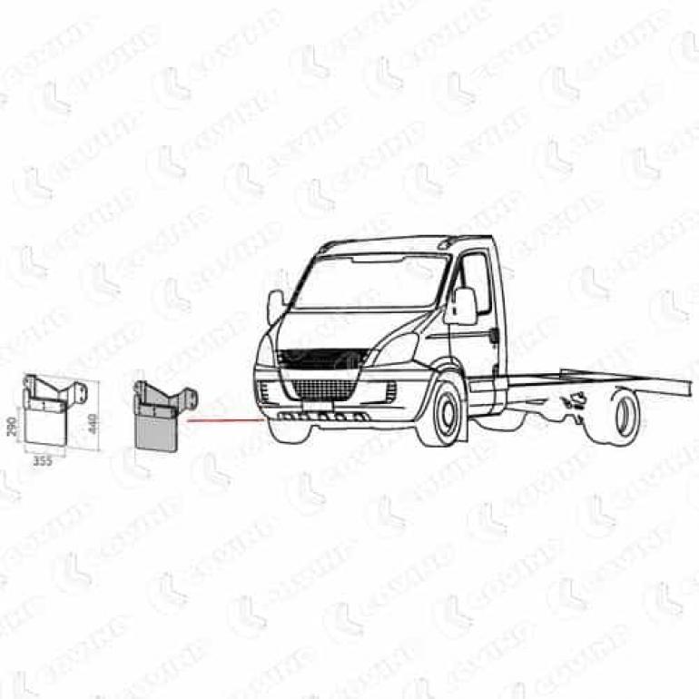 FRONT ANTISPRAY MUDFLAP DRIVER SIDE RH 260MM
