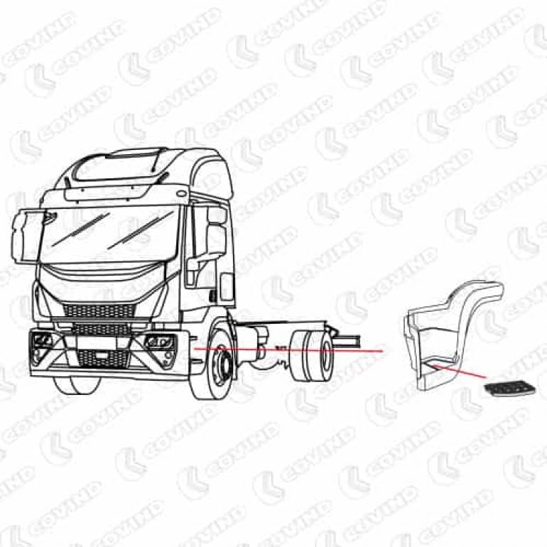 LOWER STEP TREAD PLATE PASSENGER SIDE LH